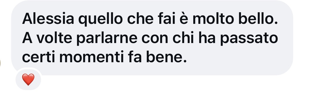 Screenshot messaggio ricevuto