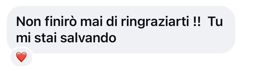 Screenshot messaggio ricevuto